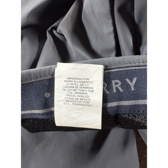 Perry Ellis Men's 34 Gray Golf Shorts Stretch Nylon Blend Chino Performance Fit - Picture 8 of 8